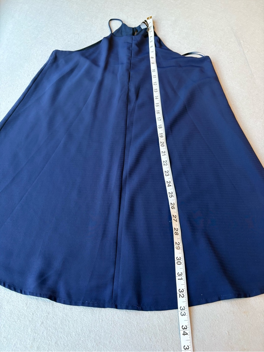 Lord & Taylor Design Lab Swing Navy Halter Mini Dress Sz S - Picture 7 of 9